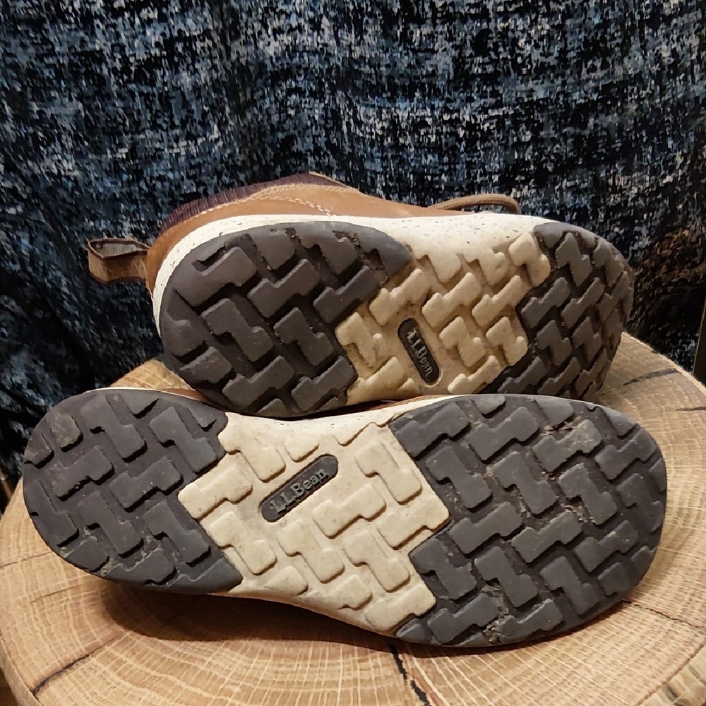 L.L. Bean Women's Brown and Green Leather Sneakers - Picture 8 of 9